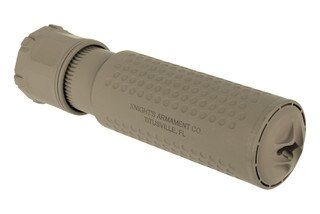KAC QDC CQB CRS PRG 7.62 Rifle Suppressor has an FDE cerakote finish